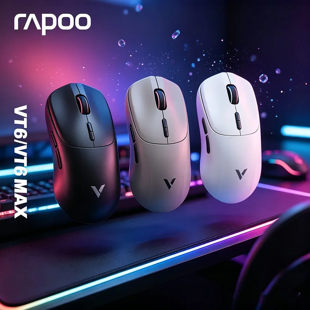 Rapoo VT6 MAX Wireless E sports Mouse PAW3950 Sensor 8000Hz Polling Rate Lightweight For Small Medium Hands
