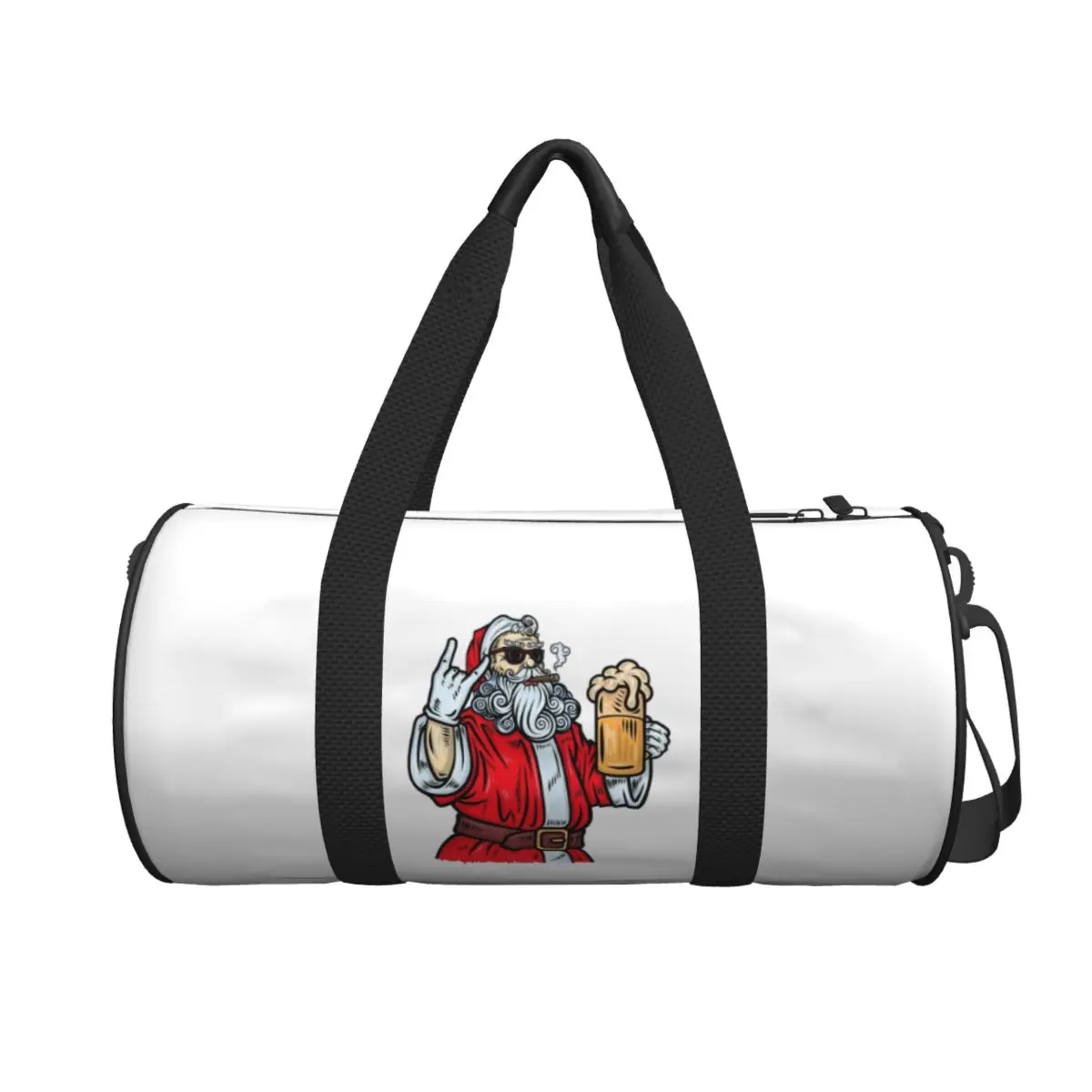 

Большая спортивная сумка Bad Santa Claus, Rock, Beer And Cigar Водонепроницаемая дорожная сумка Duffle Сумки Сумка для фитнеса