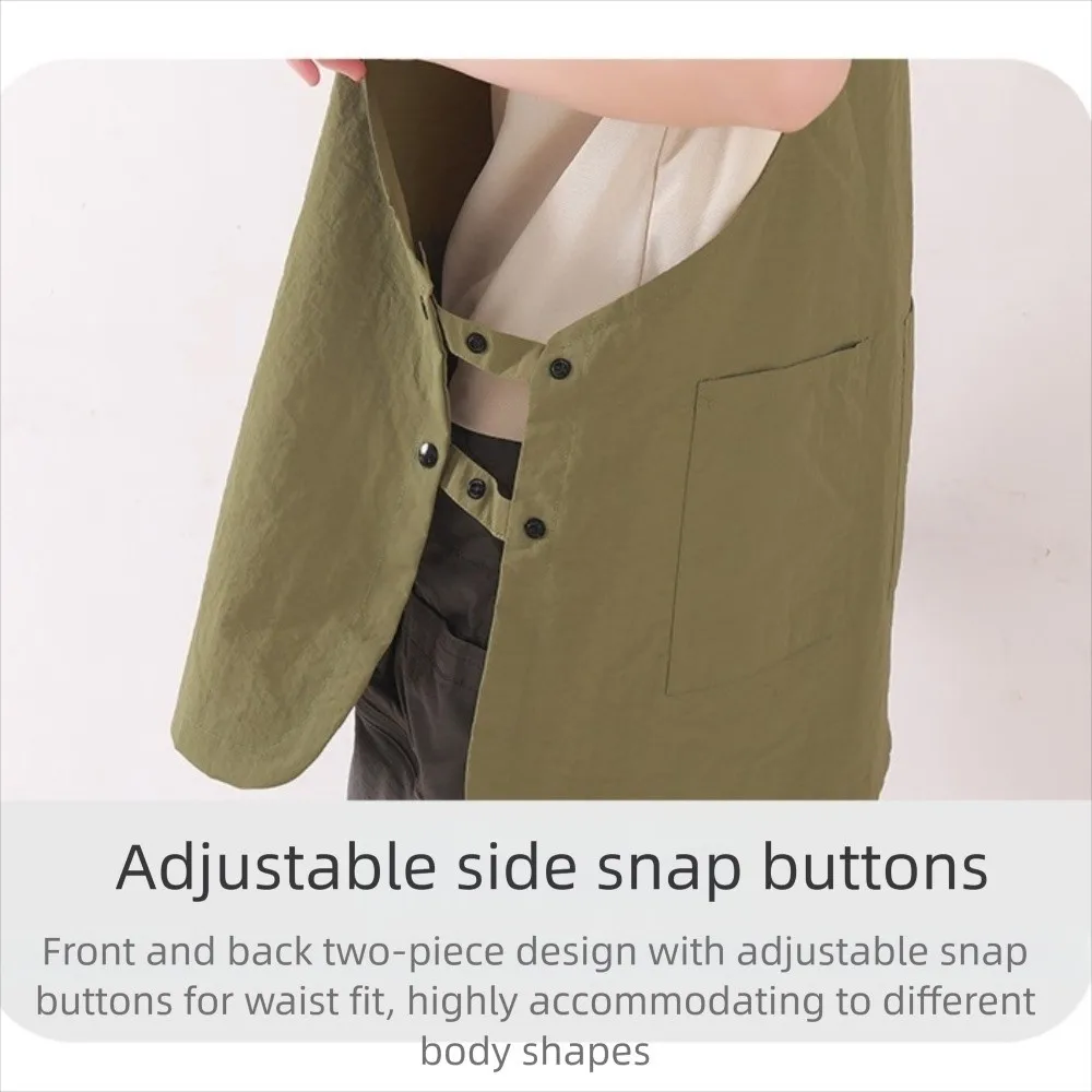 

Japanese Household Kitchen Apron Adjustable Catering Workwear Waterproof Work Clothes Anti-static Cleaning Salon Barber Cape