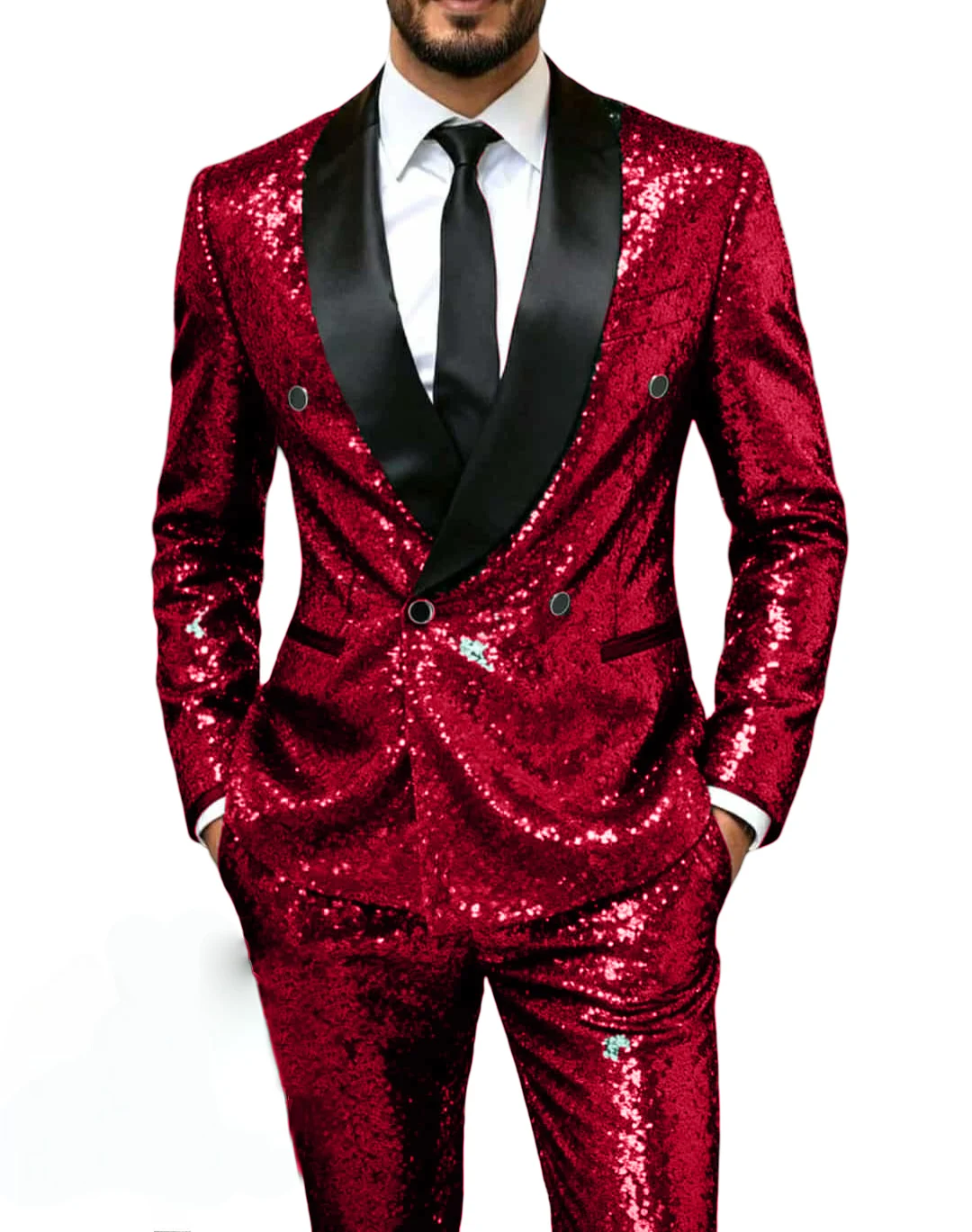 بلينغ الترتر حفلة موسيقية الدعاوى للرجال مزدوجة الصدر سليم صالح حفل زفاف سهرة 2 قطع شال التلبيب المشاهير الذكور بدلة على الموضة