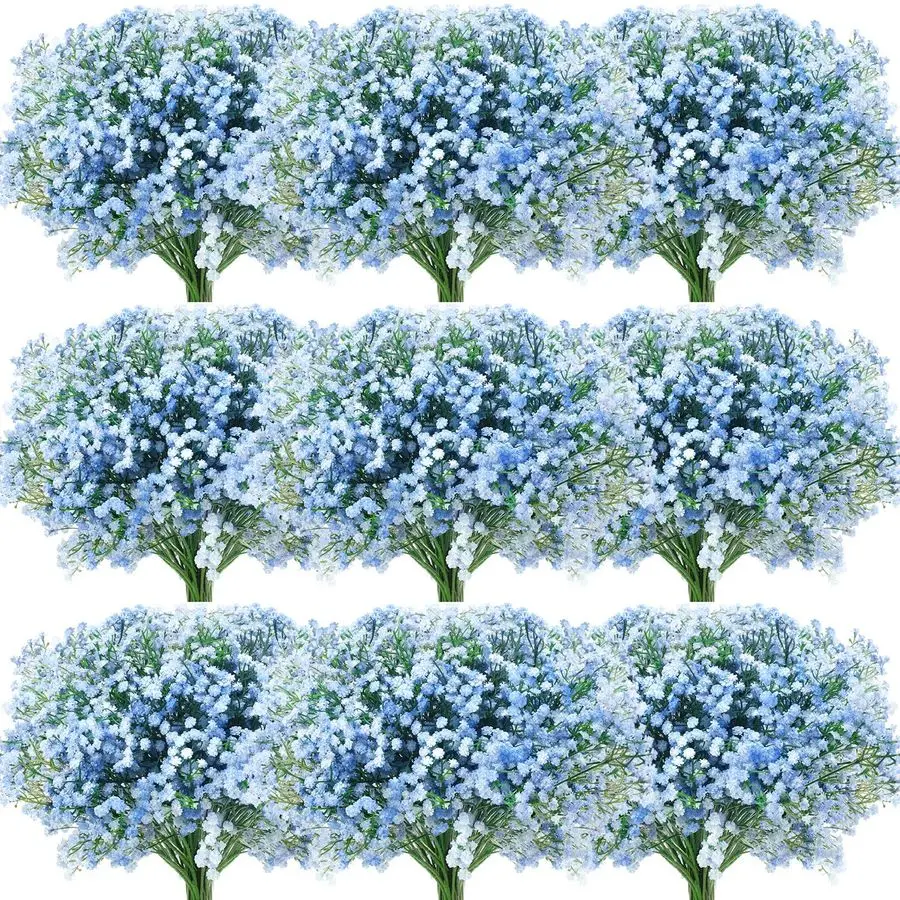 

50 Pcs Baby Breath Artificial Flowers Bulk Artificial Baby Breath Gypsophila Flower 20.8 Inch Real Touch Faux Gypsophila Bouquet