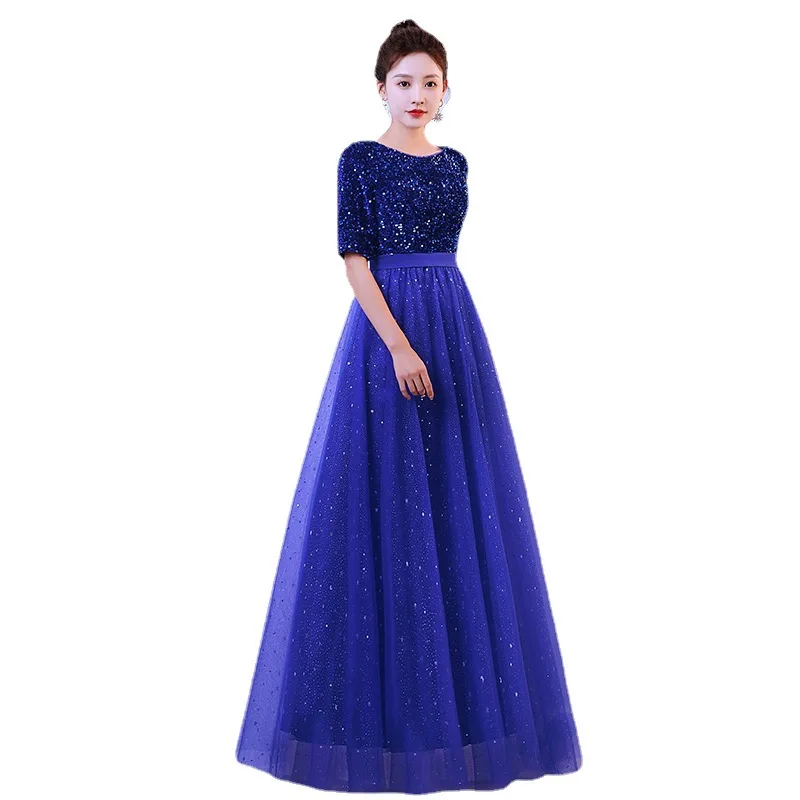 Костюм для хора, женское длинное платье, костюм для хора для взрослых, хост, Recitation Red Song, художественный экзамен, соло, вечернее платье