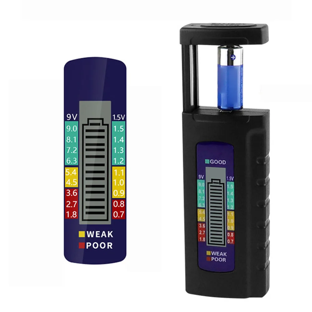 LCD Digital Indicator Battery Tester For Measuring Levels Of Different Sizes Including AA AAA And Button Cells