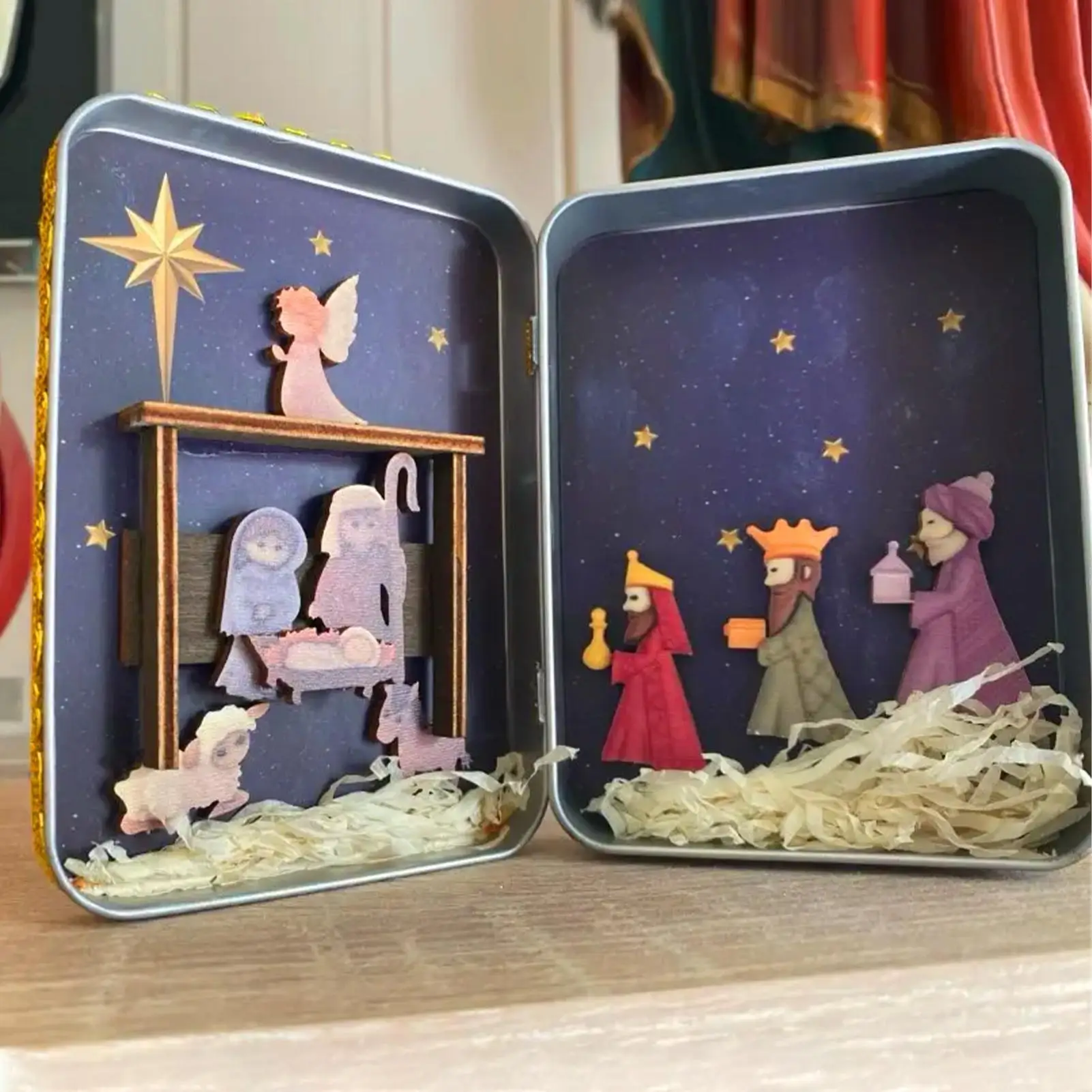 Christmas Nativity Scene Figures Decorations sculpture collections Holy Statue for Tabletop Christian Weddings Party Indoor
