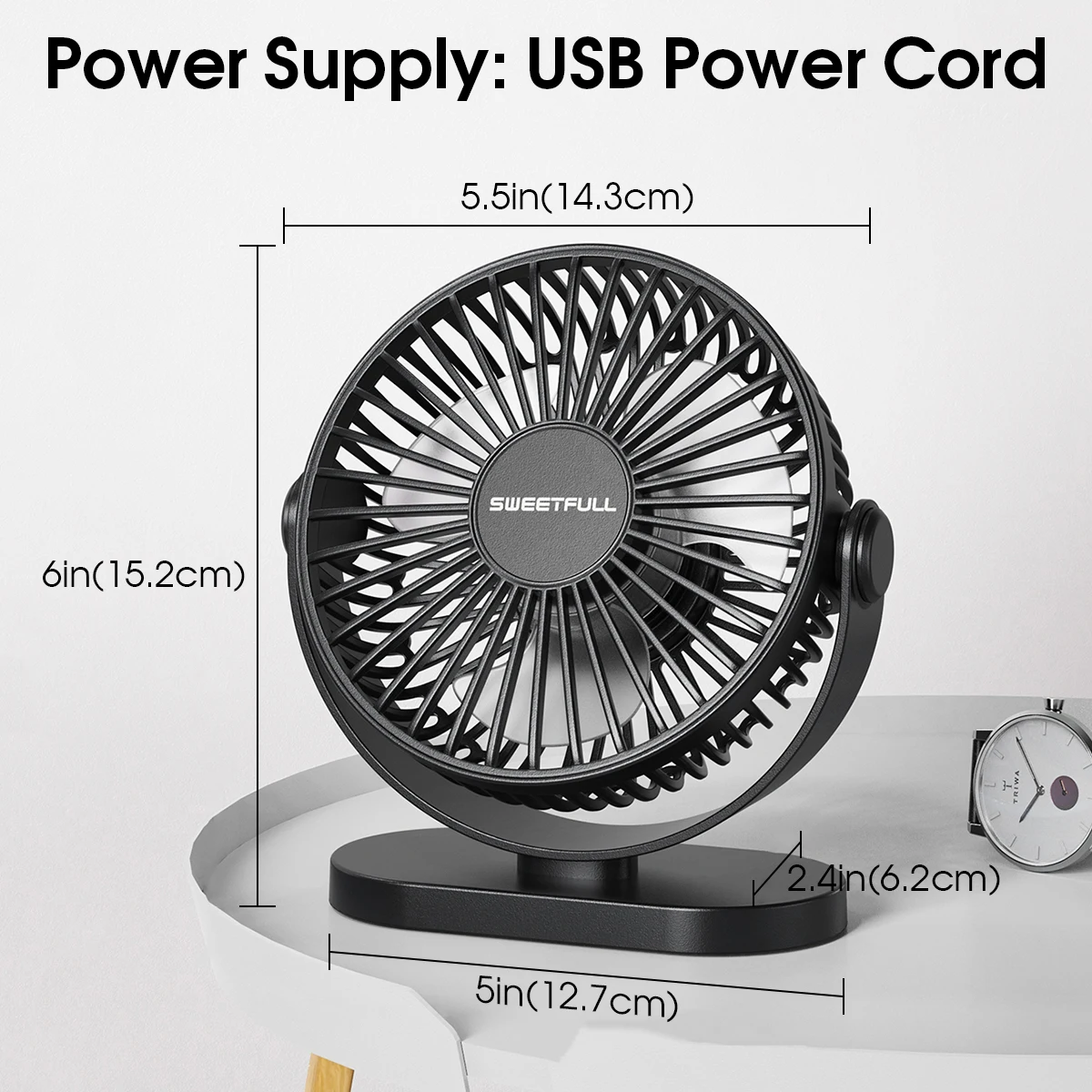 USB Fan 선풍기 Portable Desktop Wall Mounted Mini Electric Fan Mute 3 Speed Adjustment Air Circulator For Home Desk Office image 5