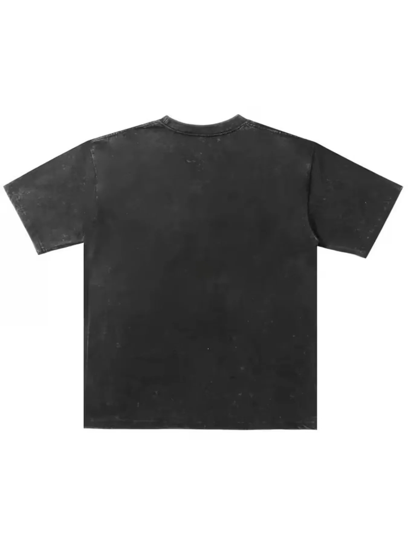 Splatter Angel Wings Printed Washed Vintage T-Shirt, Unisex Loose Crew Neck Top, American Dark Style Casual Versatile Tee