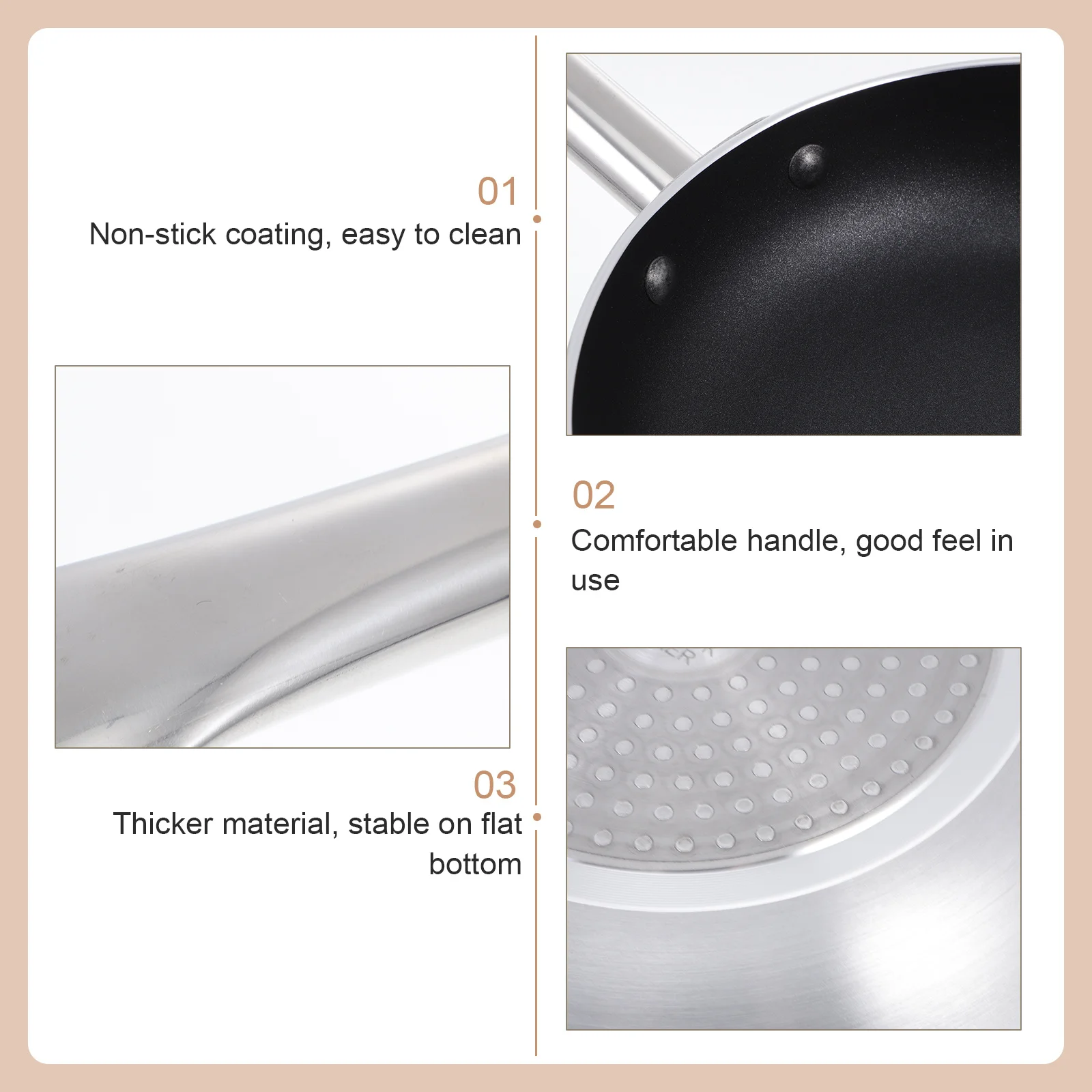 

1Pcs Aluminum Alloy Non-Stick Frying Pan Kitchen Pan for Household Pancakes Steak Cooking Sturdy Fryer
