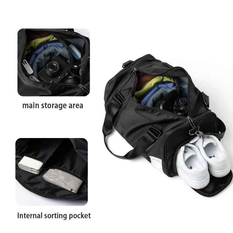 Travel Bag for Men Waterproof  Luggage Handbag Large Capacity Sports Gym Bag with Shoes Pockes