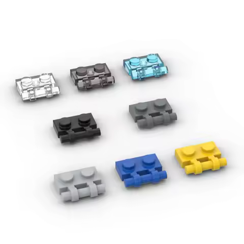 MOC 10PCS 2540 Modified 1x2 Building Blocks Kit With Bar Handle Bricks Particle Puzzle Idea DIY Toys Children Birthday Kid Gifts