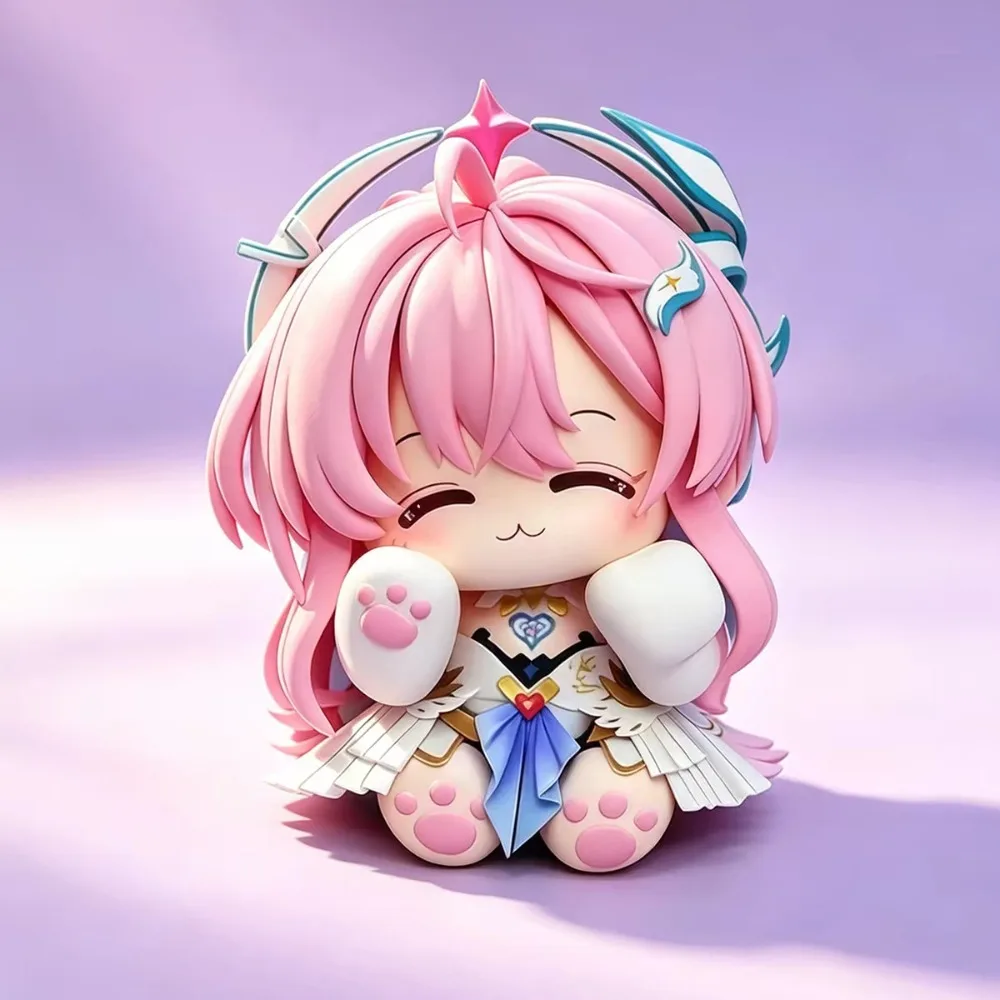 Furina Aemeath Surrounding Q Version Cute Sitting Posture Handmade Anime Tabletop Car Fashion Toys Gifts Figurines Miniatures