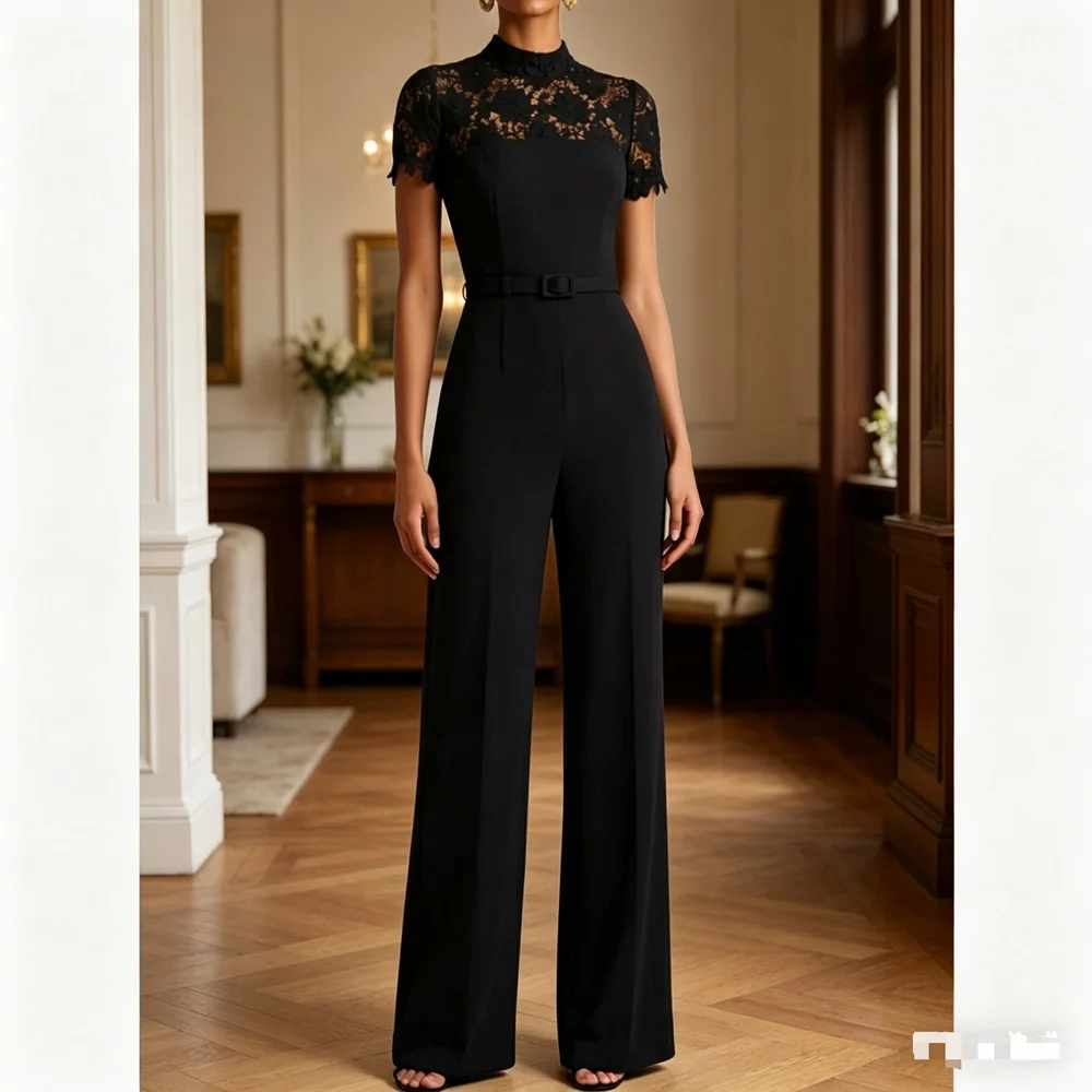 

Customized Elegant Black Long Pantsuits Evening Dresses for Special Occasions Floor-Length Women Gala Prom Party Gowns 2026
