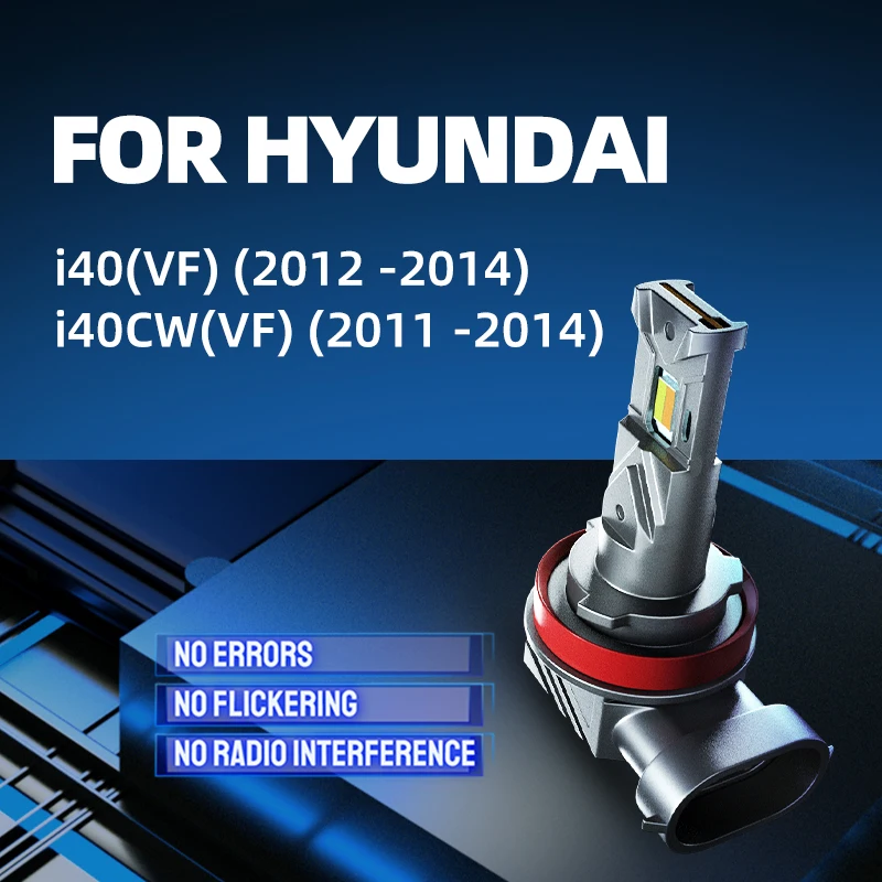 2pcs Car LED Front Fog Lights Bulbs Dual Colors Switchback White Yellow For Hyundai i40 VF Saloon Wagon CW 2011 2012 2013 2014 - view 2