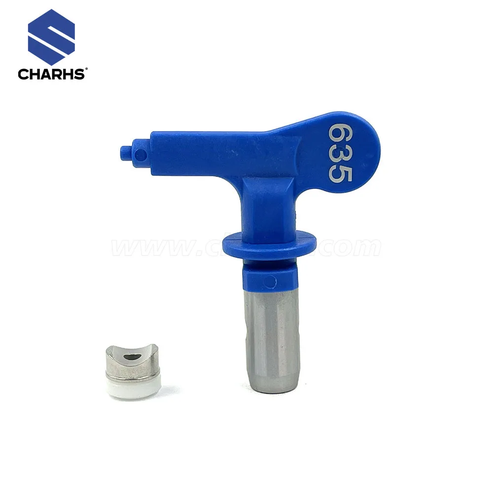 Charhs 635 ugello a spruzzo punta a spruzzo punte a spruzzo reversibili punte per ugelli per spruzzatore di vernice Airless parti di macchine a spruzzo di vernice Airless Tita
