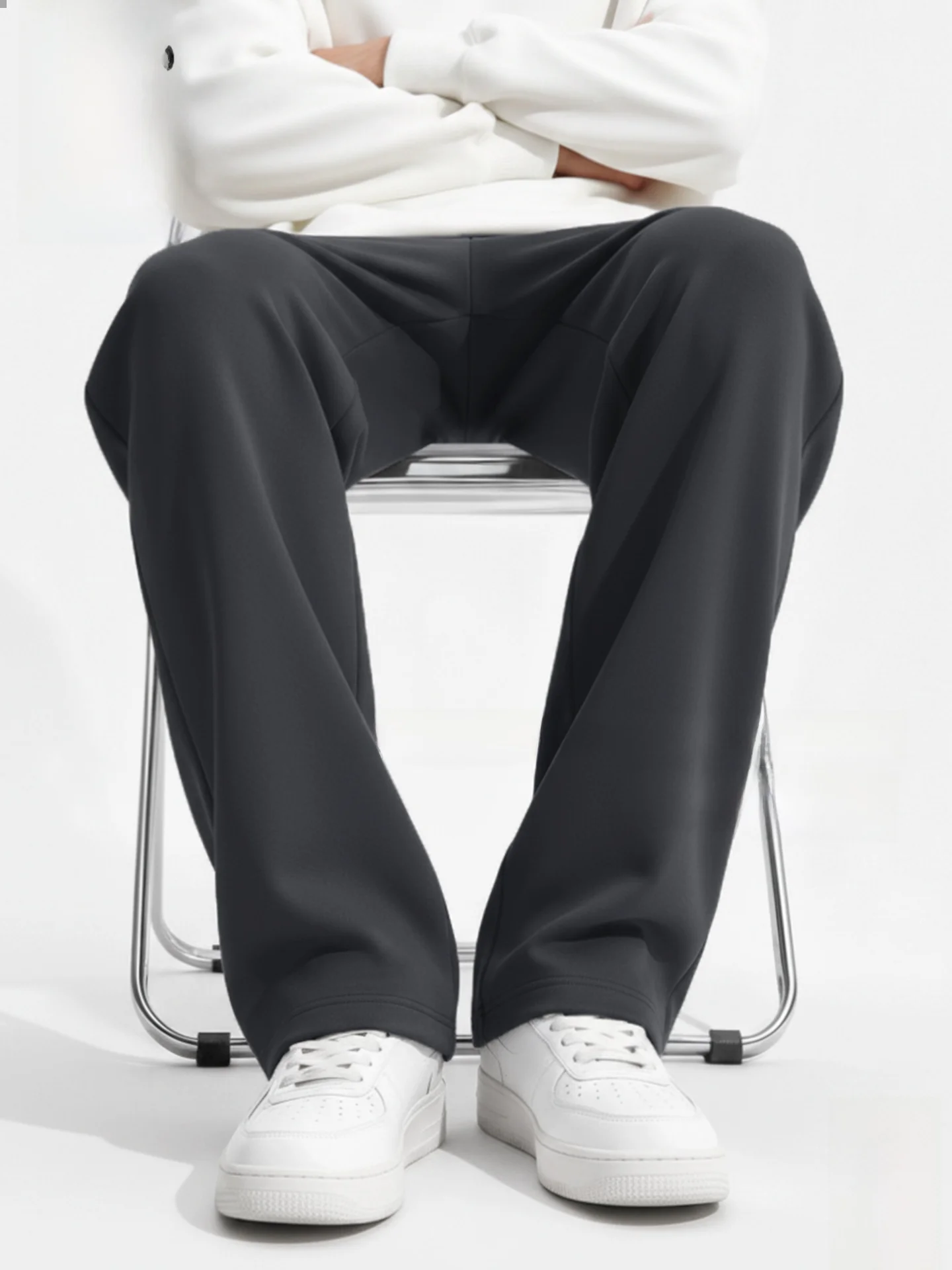 

Мужские хлопковые спортивные брюки прямого кроя, повседневные, свободные, для весны и осени, удобные, дышащие, нелиняющие