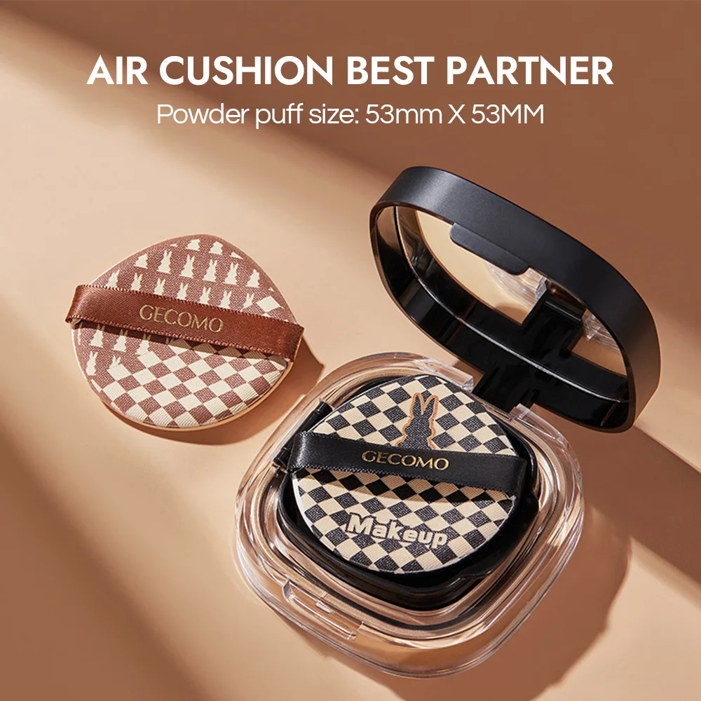 GECOMO Luchtkussen Poederdons, Nat en Droog Make-up Puff voor tweeërlei gebruik, Concealer en Make-up-holding Spons Beauty Tool