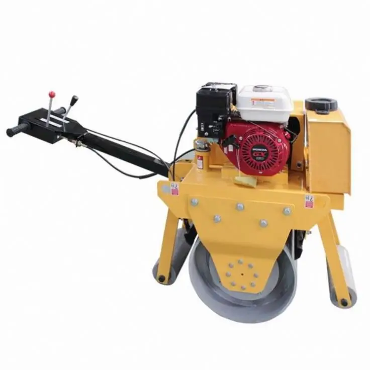

Factory Hydraulic Walk Behind Mini Single Double Drum Compactor Paver Roller Concrete Road Leveling Machine