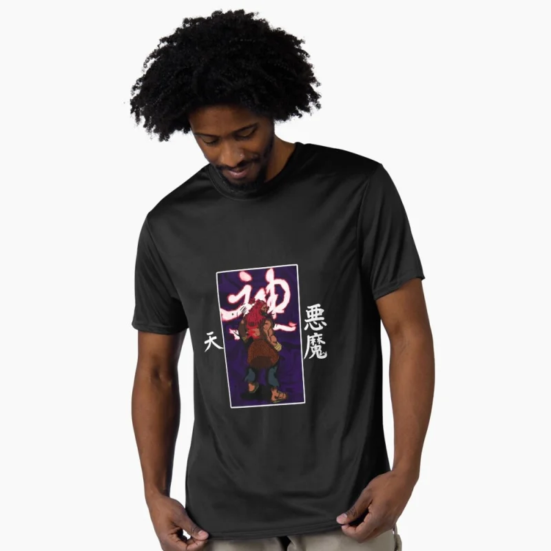 

Akuma Fan 0329 Street Fighter Retro Combat Gift t shirt Arcade game Graphic Tee 100% cotton printed Y2K Clothes Large size Tops