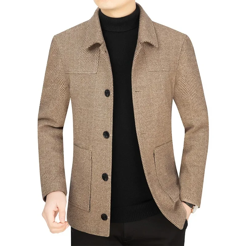 Costumes décontractés d'affaires pour hommes, blazers en cachemire, vestes en laine mélangée, coupe couvertes, vêtements pour hommes, nouveau, 4XL