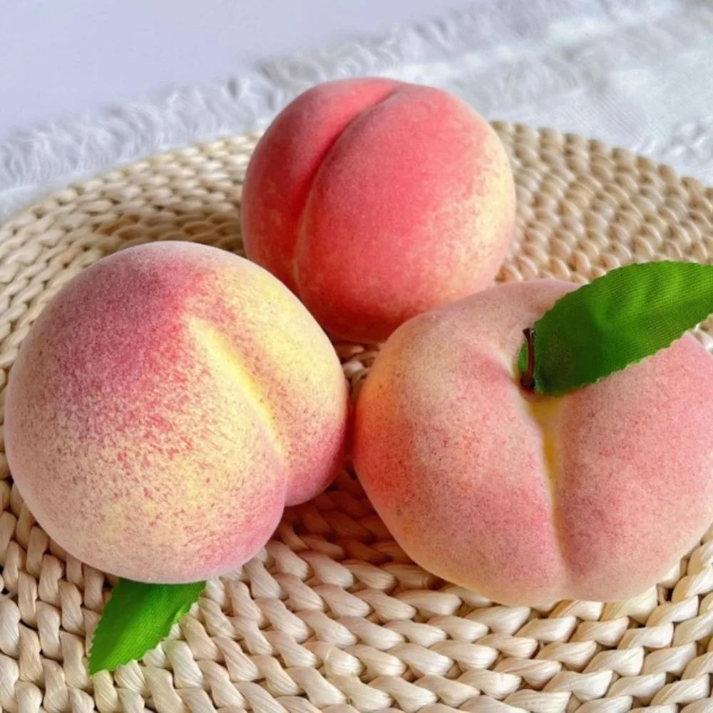 

10pcs Mini Artificial Foam Peach Realistic Lifelike Faux Fruit Ornament Handicrafts Fake Peach Fruit Wedding Party Decor