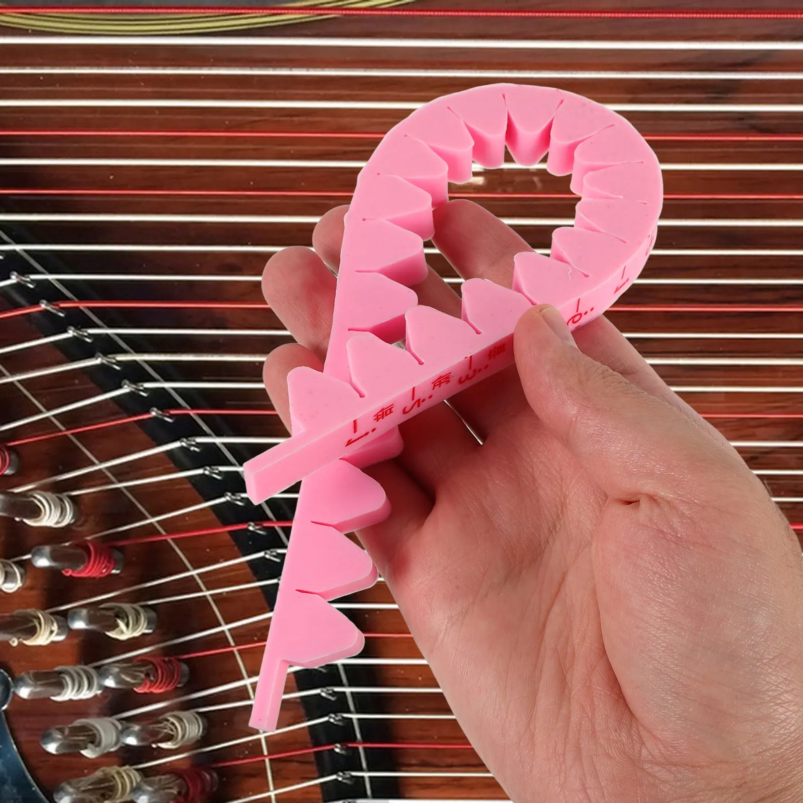 

Guzheng Silicone Mute Strip Soft Durable Sound Reducer Practice Tool Guzheng Accessory for Home and Performance