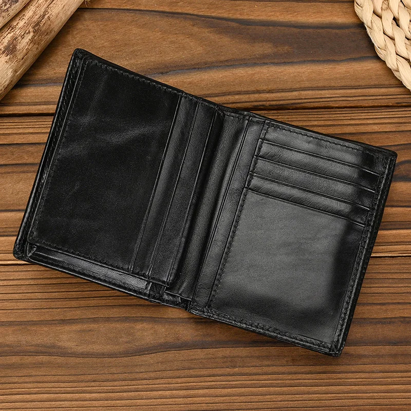 

2025 новый стильный мужской кожаный кошелек из натуральной телячьей кожи, короткий кошелек, дропшиппинг, популярный стильный кошелек для карт, мужской двойной кошелек для карт