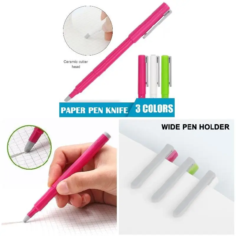 Paper Pen Cutter Ceramic Mini Paper Cutter Ceramic Tip No Rust Durable Home Office Paper Pen Cutter Multifunctional