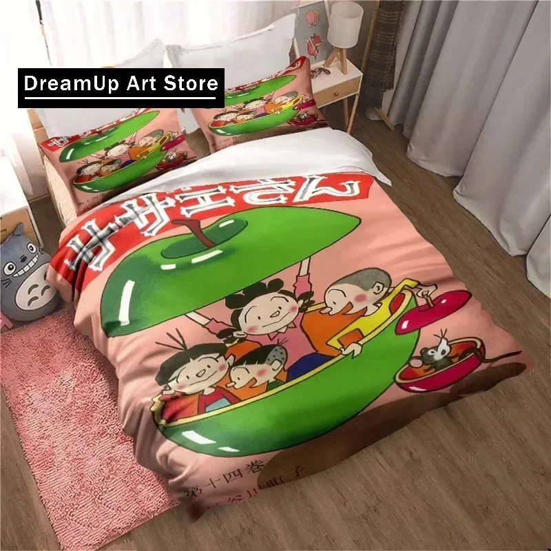 

Sazae-san Cartoon Poster Sheets Quilt Covers Bedding Dormitory Sheets Three-piece Bedding Set Three-piece Soft Warm Bedding Set