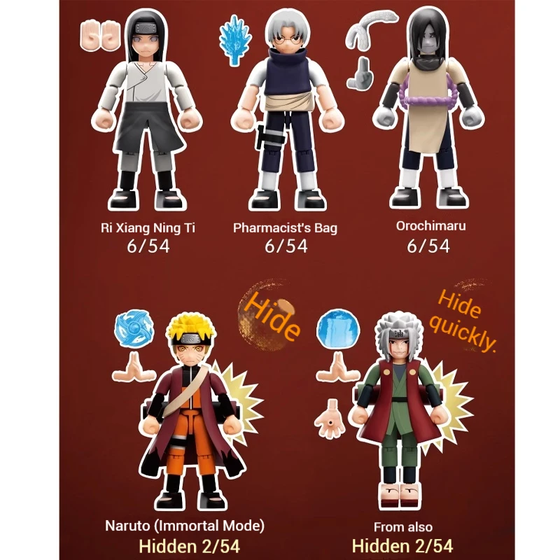 Nuevos bloques Blokees Anime Naruto caja ciega montaje de bloques de construcción modelo de figuras de acción muñeca decoración de escritorio juguetes coleccionables