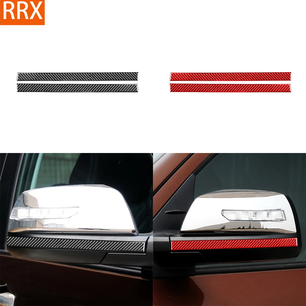 For Toyota Tundra 2014-2021 Real Carbon Fiber Stickers Rearview mirror anti-scratch panel Car Accessories Exterior decorative