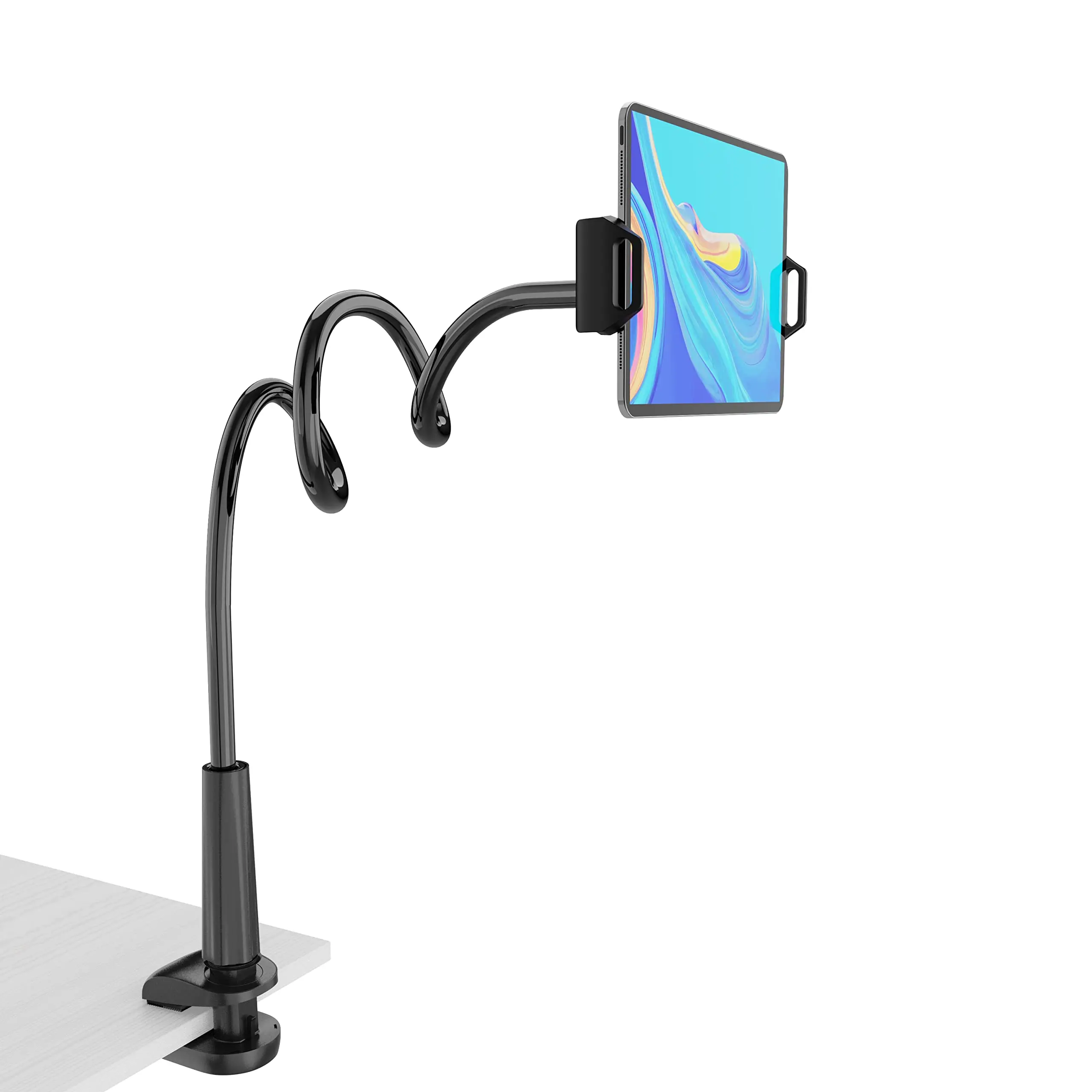 

Tablet Stand, Mounting Bracket Clip with Grip Flexible Long Arm Gooseneck, Compatible with ipad iPhone/Nintendo Switch/Samsung G