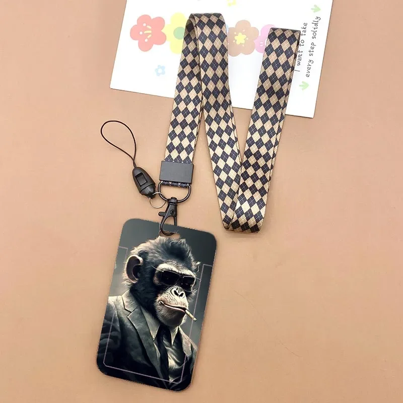 Animal Lanyards For Keys Chain ID Credit Card Cover Pass Mobile Phone Charm Neck Strap Badge Holder Gifts