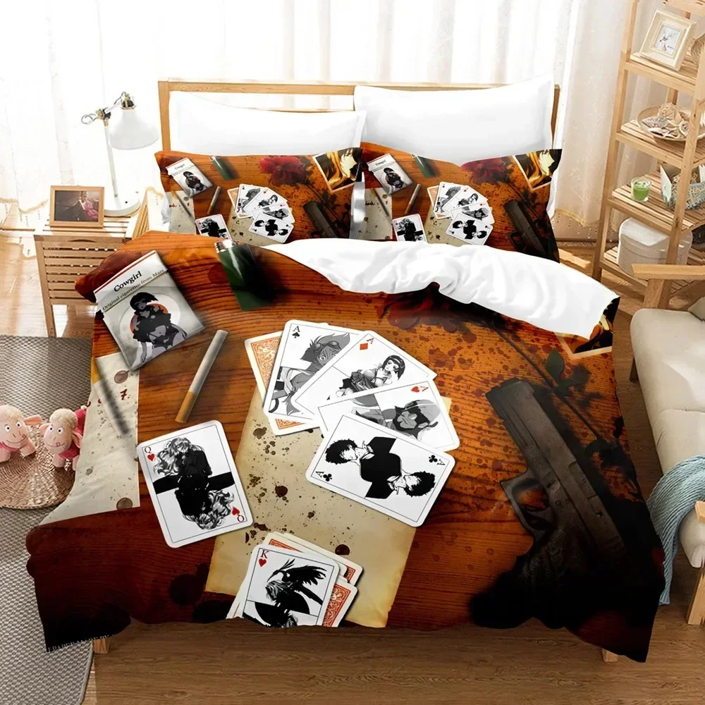 Cowboy Bebop Bedding Set Duvet Cover Pillowcases Twin Full Queen King Kids Teens Bed Linen 3D Anime Duvet Cover Sets