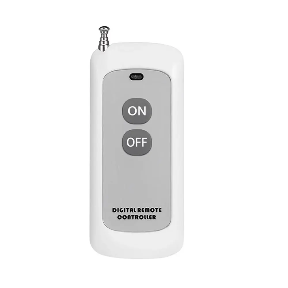 433MHz AC 220V 380V RF Remote Control Switch 30A Relay 2 Buttons Long Range Remote for Water Pump Home Outdoor Light Control