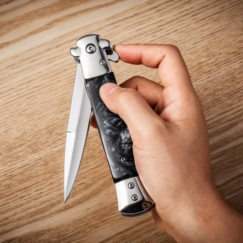 Stee Folding Pocket Knife for Men, Ao Ar Livre, Autodefesa, Alta Dureza, Tático, Camping, Multifuncional Knifes for Hunting, Dobrável