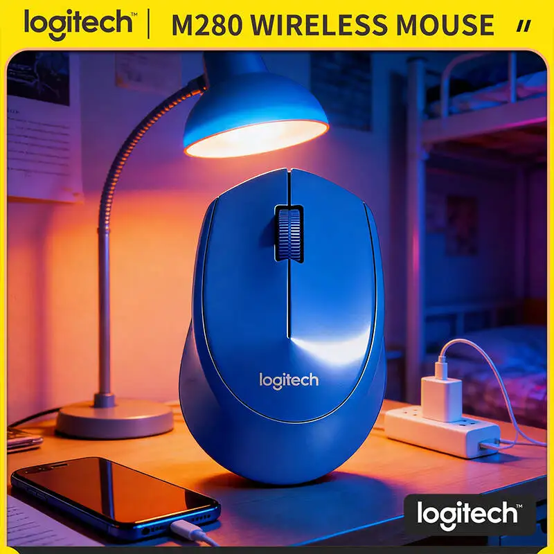 

Logitech M280 Wireless Optical Mouse 2.4GHz Nano Dongle 10m Range 18-Month Battery for Office Home PC