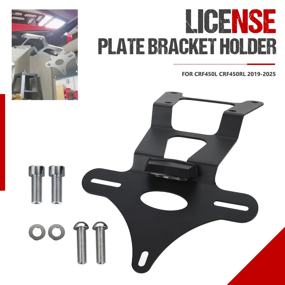 

For HONDA CRF450L /CRF450RL 2019-2021-2022-2023-2024-2025 Motorcycle License Plate Relocation Bracket / Fender Eliminator Kit