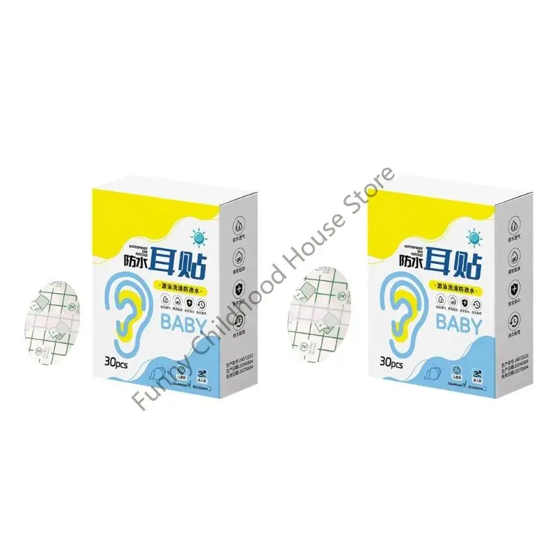 

D0LA 30Pcs Water Resistant Ear Protectors Babies Soft Swimming Ear Covers Safe Bathing Accessories for Newborns And Toddlers
