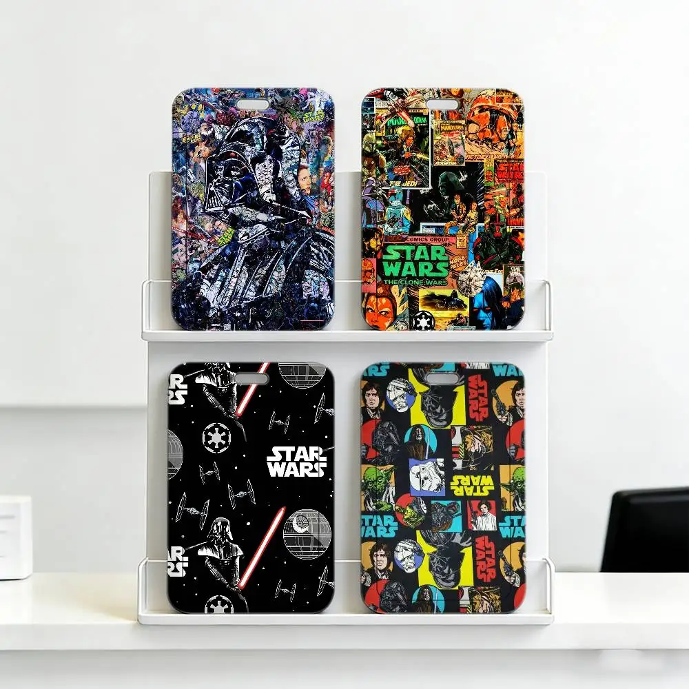 S-Stars Wars Classic Comic Work Lanyard with ID Card Holder, Employee Badge, Office Working Permit Case