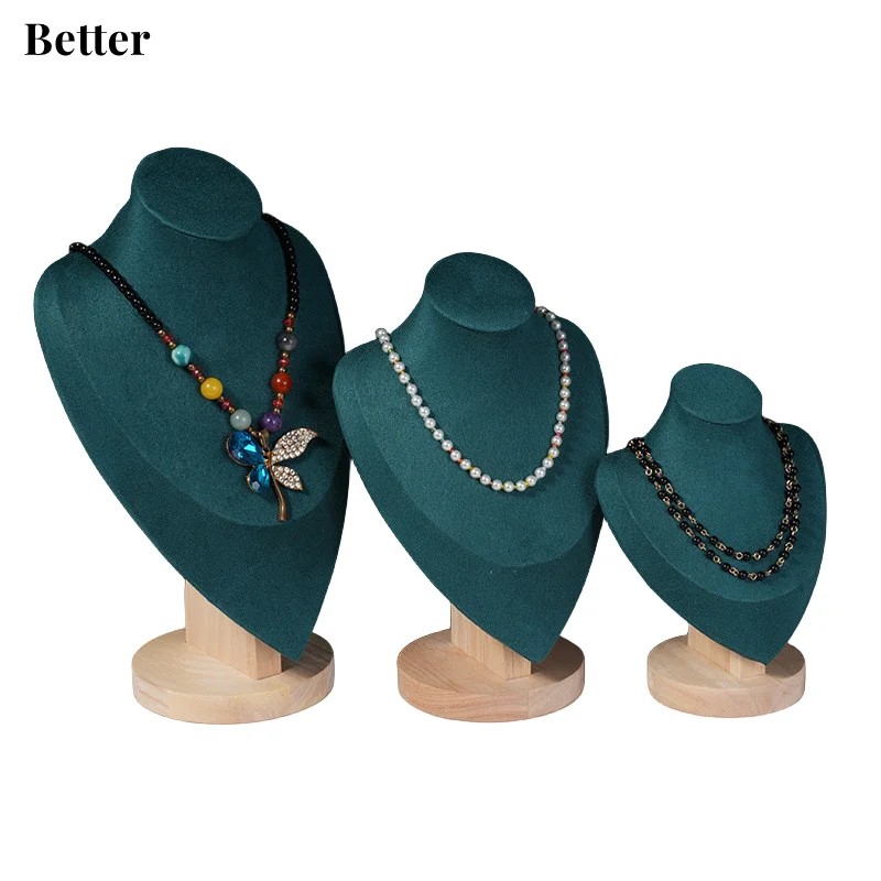 

Model Bust Show Exhibitor Velvet Jewelry Display Necklace Pendants Mannequin Jewelry Stand Organizer