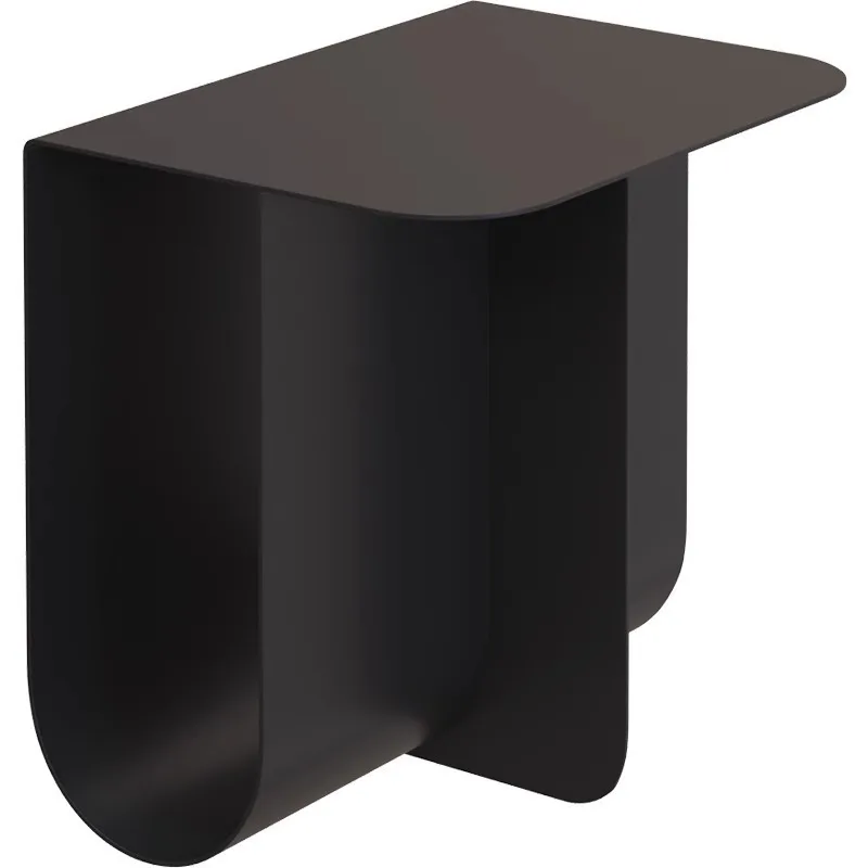 أريكة بسيطة حديثة من الفولاذ المقاوم للصدأ، جانب صغير، عدد قليل من زاوية تخزين بجانب السرير لغرفة المعيشة، وعدد قليل من الرفوف