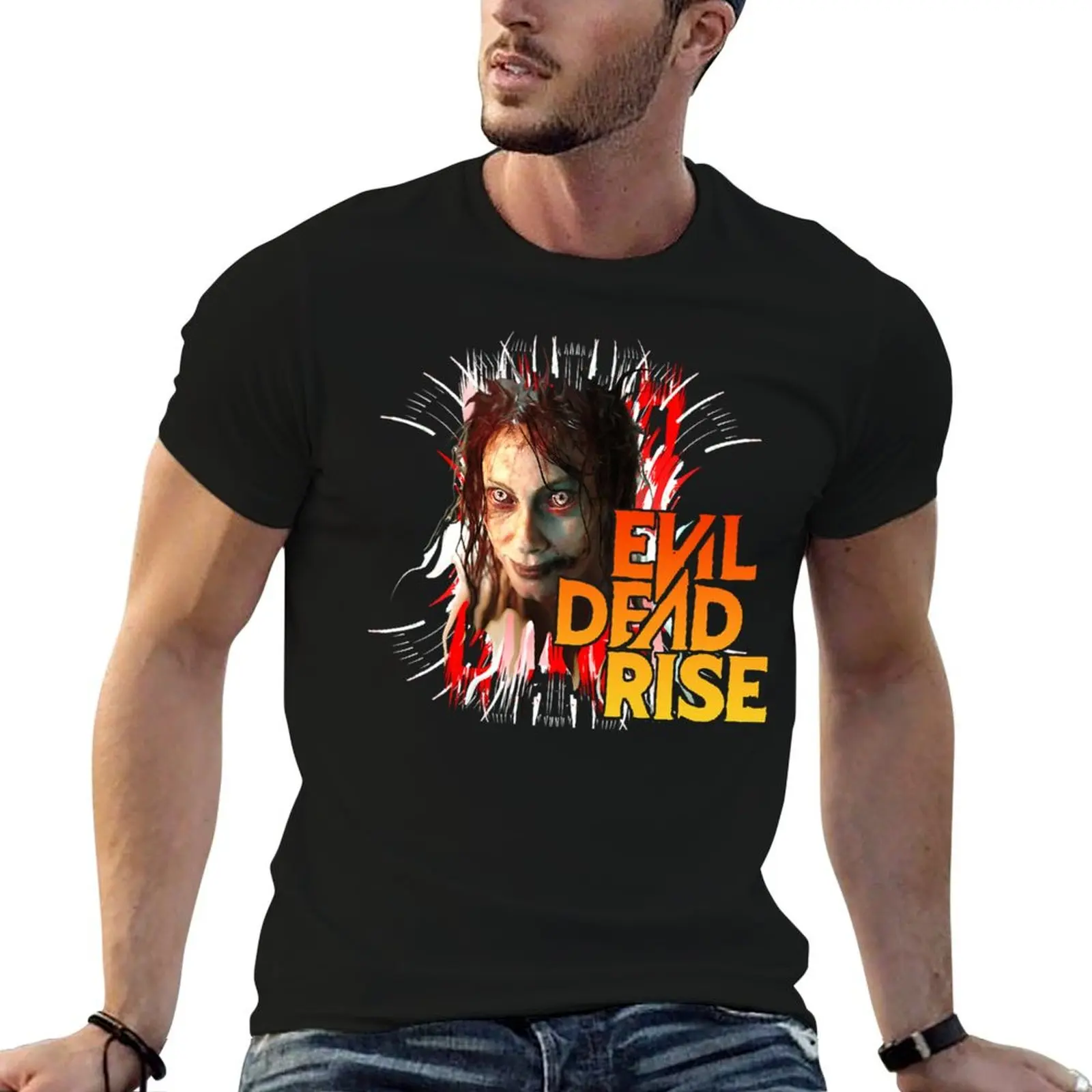 

Evil Dead Rise Movie 2023 graphic design by ironpalette(4) T-Shirt man t shirt cotton high quality T-Shirt