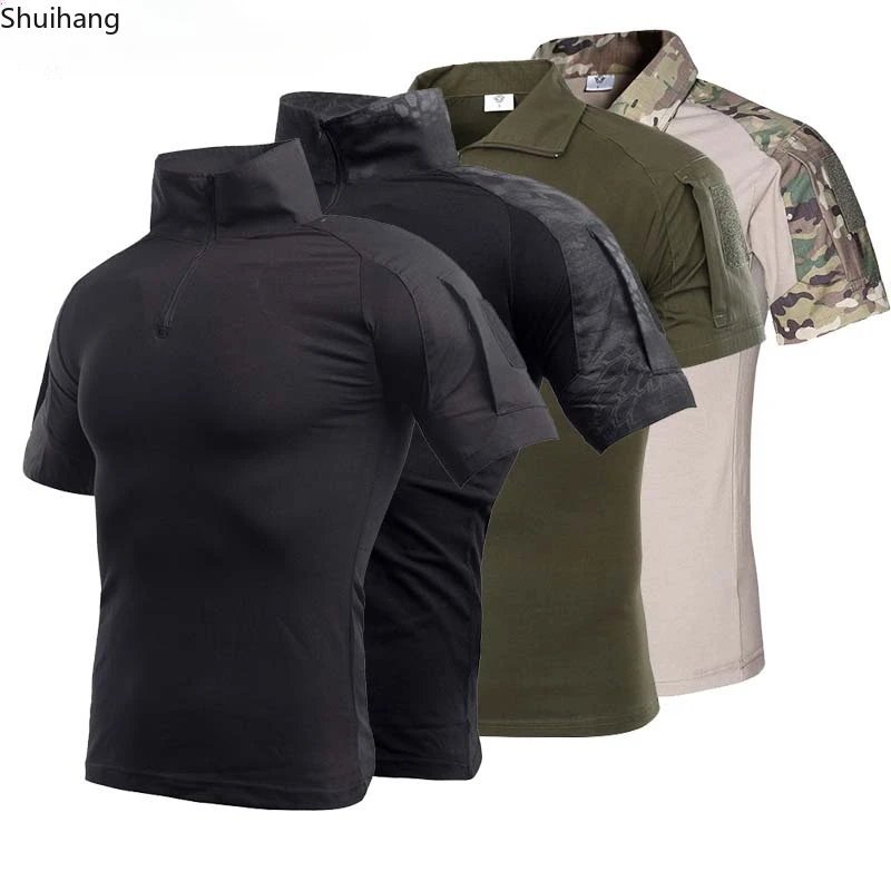 Uniforme Militar negro para hombre, traje táctico, camisa de combate, Uniforme Militar Multicam, ropa de caza de combate