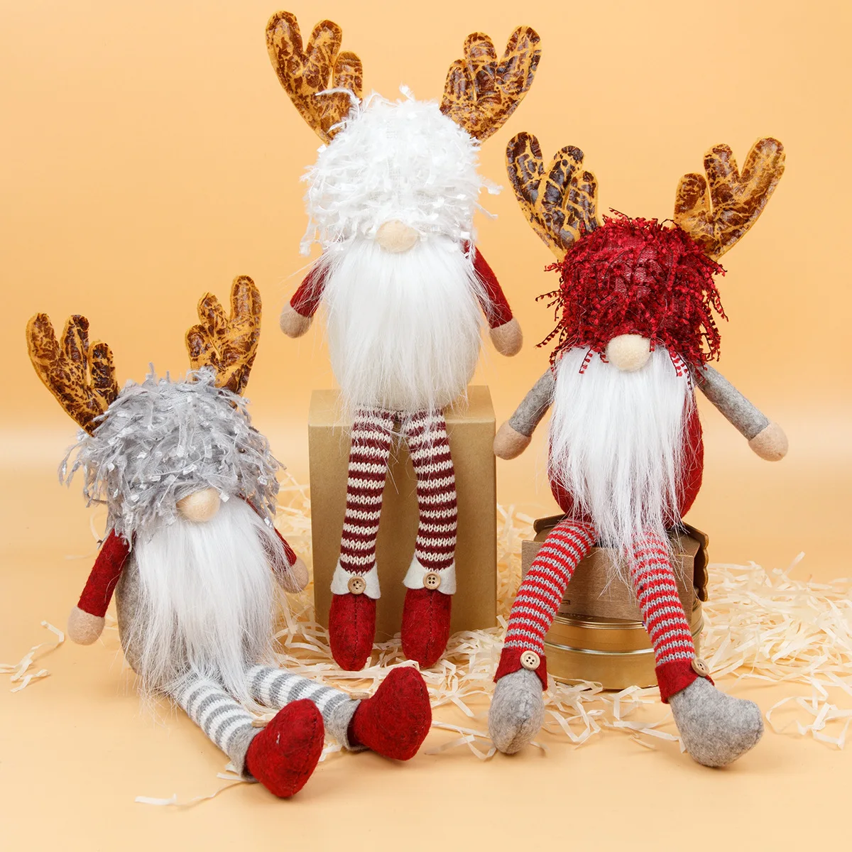 Gnomes Decorations for Home Handmade Valentine Gnomes Plush Doll Christmas Gnomes Farmhouse Kitchen Shelf Tiered Tray Decor