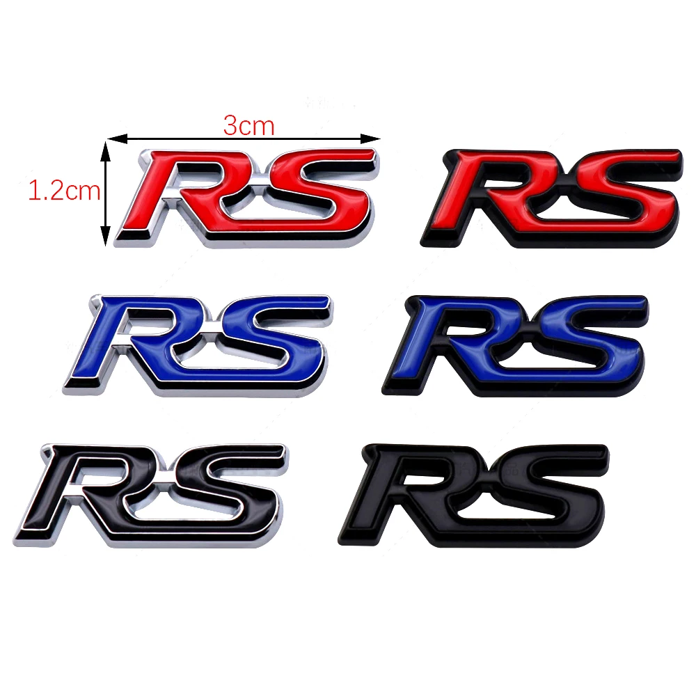 RS Performance Side Fender Sticker Emblem for Fit City Civic HR-V CR-V Odyssey Durable Alloy Universal Car Modification Decal