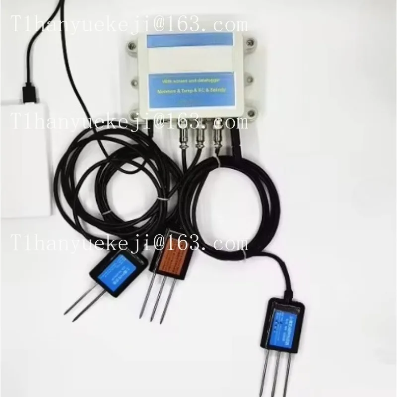 Online Data Logger RS485 Agricultural Moisture Temperature EC Salinity PH Soil Sensor