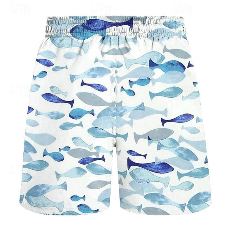 Ocean 3D Turtle Print Men's Casual Shorts Tropical Summer Style Fashion Shorts, Quick-drying And Comfortable Close-fitting Man