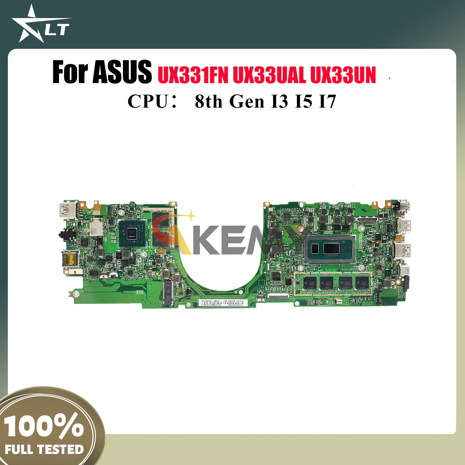 UX331FN Laptop Placa-mãe Para ASUS ZenBook UX331 U3300U BX331U UX33UAL UX33UN Mainboard W/I3 I5 I7 CPU 100% testes OK navio rápido