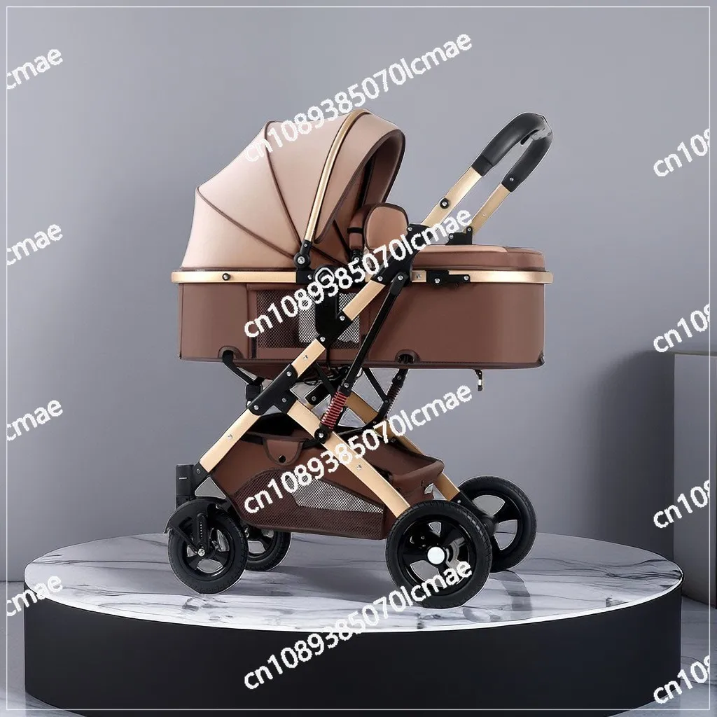 Baby Stroller with High Landscape, Lightweight, Sitting and Lying Down, Foldable Shock Absorber, Bi-directional