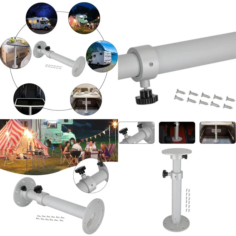 

Adjustable RV Table Pedestal, Detachable Aluminum Alloy Boat Table Base Stand Leg Base Mount Frame 17.7‑27.2 inch Height Range f