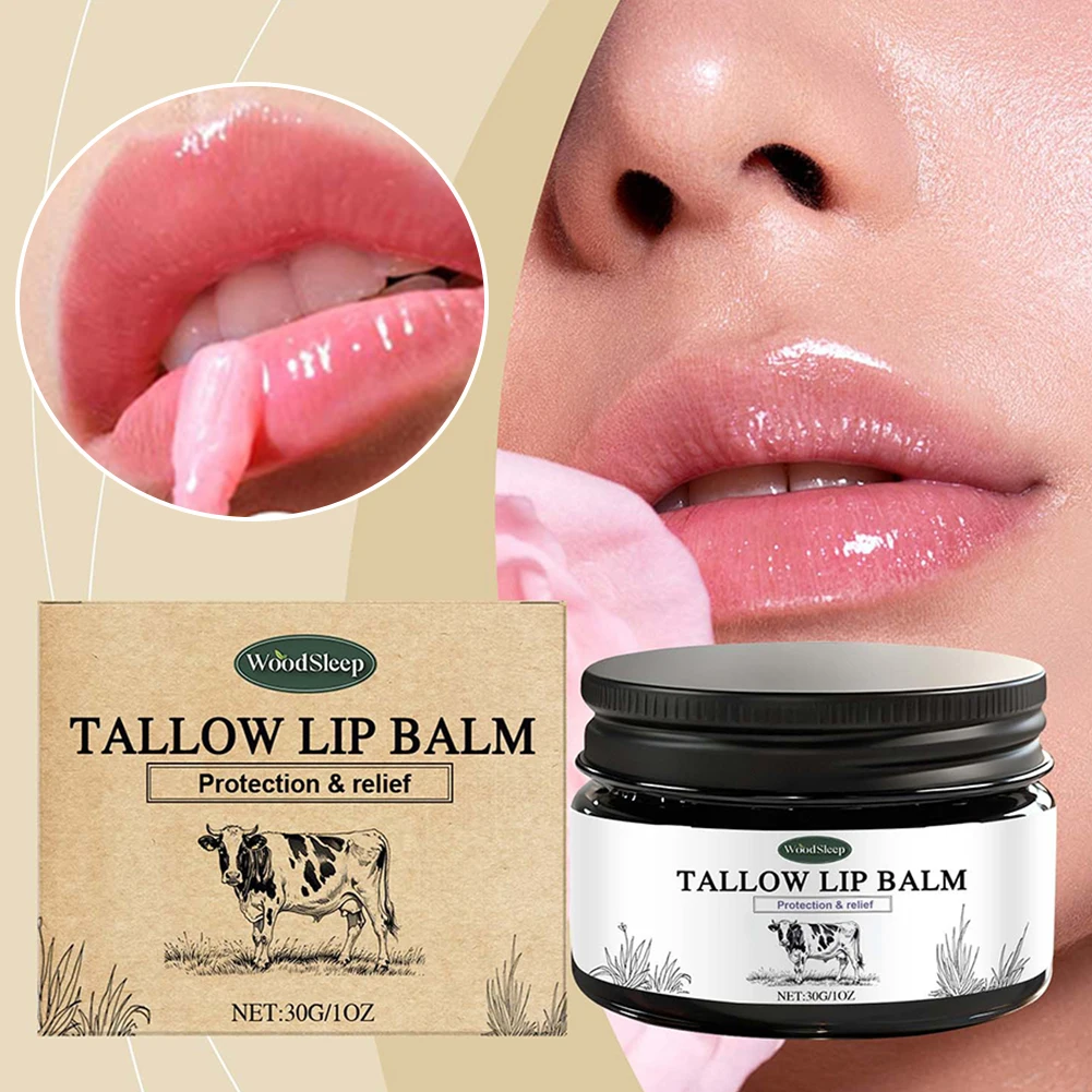 30g Nawilżający Balsam do Ust z Tłuszczem, Nawilżający Krem do Pielęgnacji Ust Głęboko Odżywia i Nawilża Suche, Popękane Usta, Pielęgnacja Ust